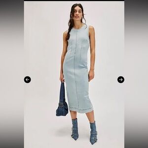 NWOT free people Tell Me About It Midi Dress sz 6